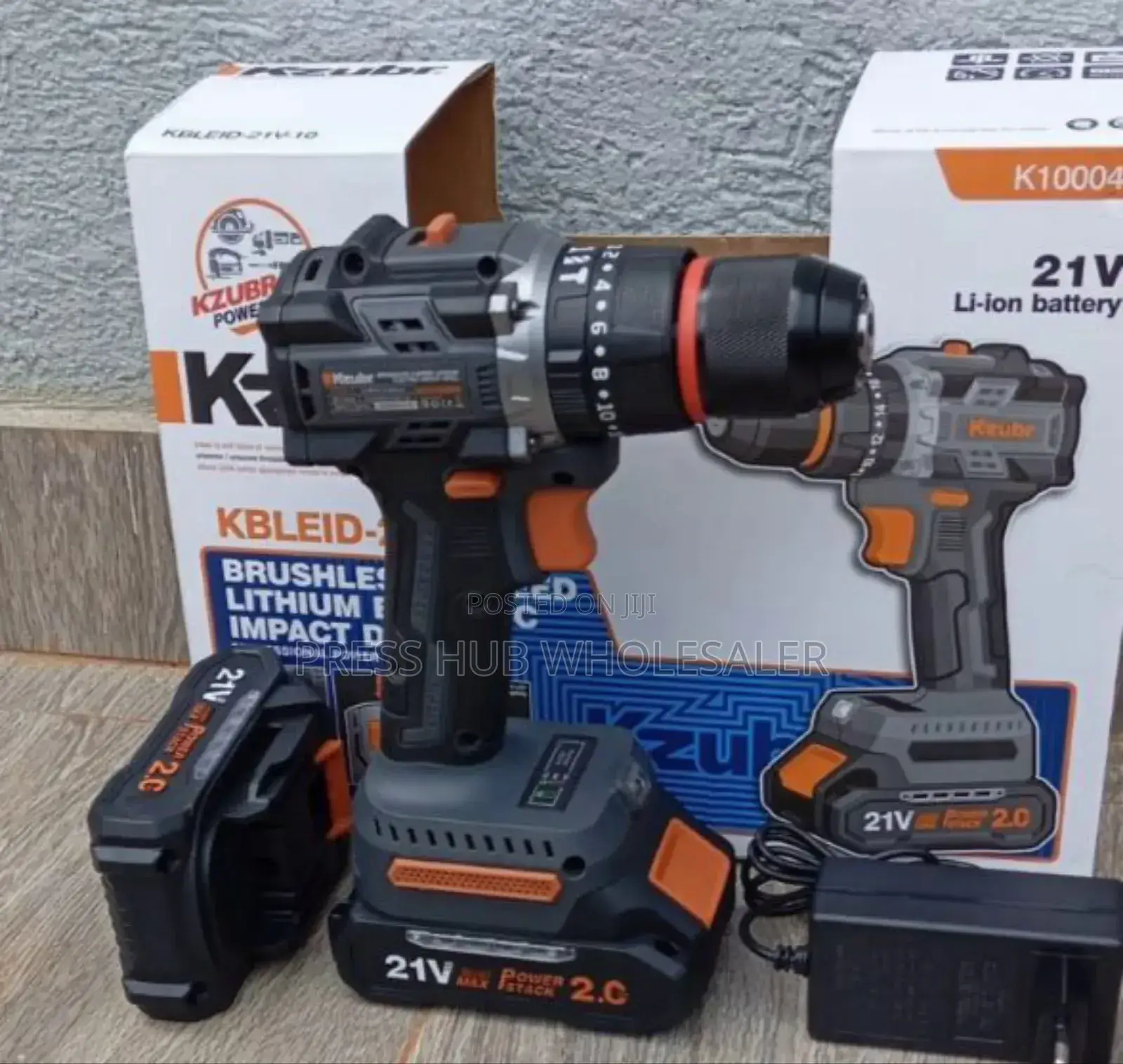 Kzubr 21v Brushless 2-Speed Cordless Impact Drill.