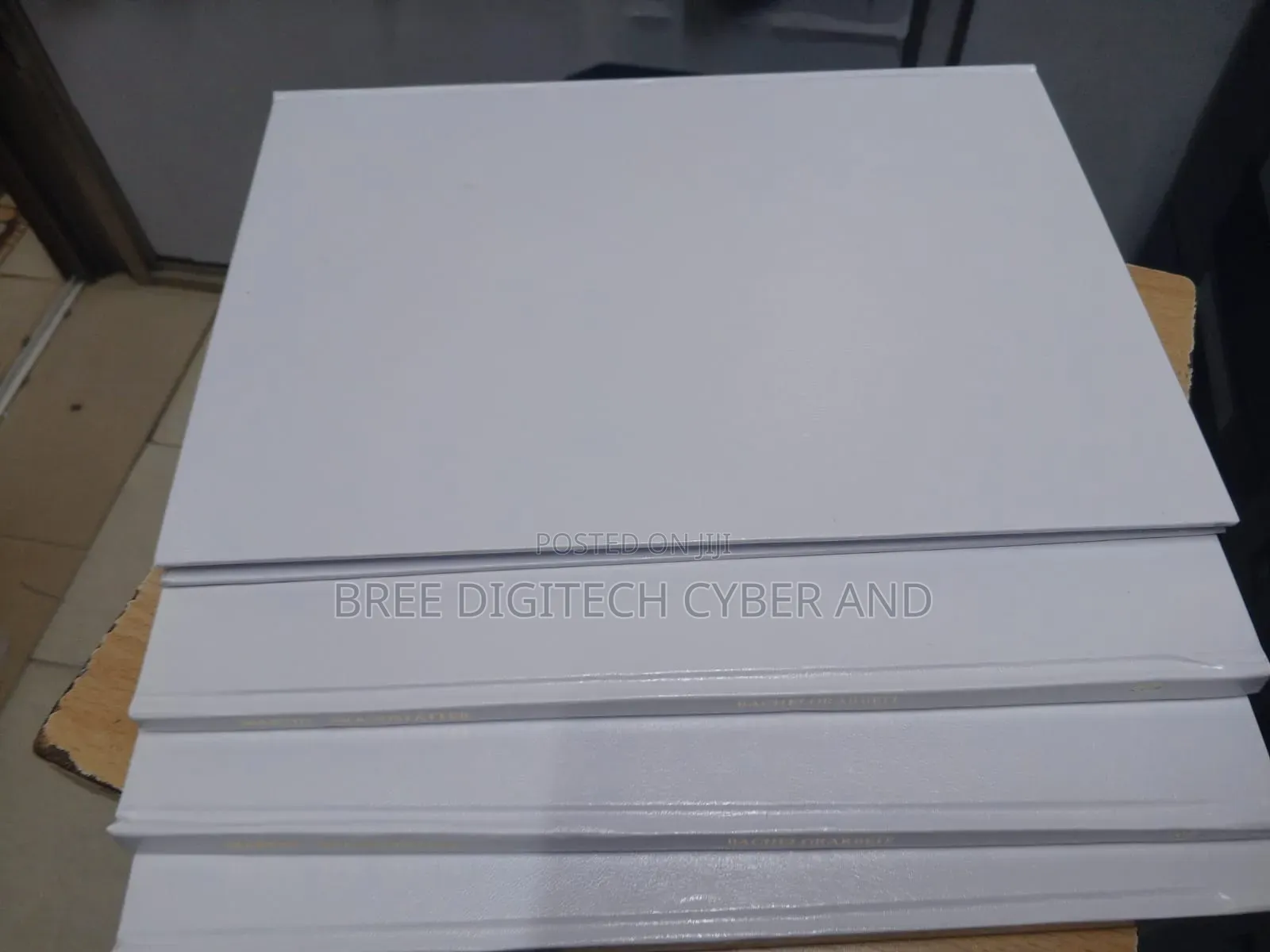 White Hardcover Binding