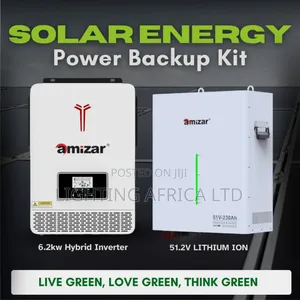 6.2kva Hybrid MPPT Inverter - 5.12kwh Lithium Ion Solar Battery Combo