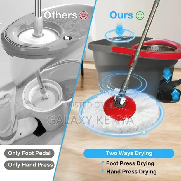 12l Bucket Foot Pedal Spin Mop - thumbnail 7