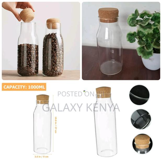 Airtight Glass Bottle Spongy Bamboo Cork