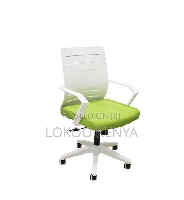 Office Chair; Swivel Mid Back Ergonomic Adjustable Office Chair - thumbnail 2