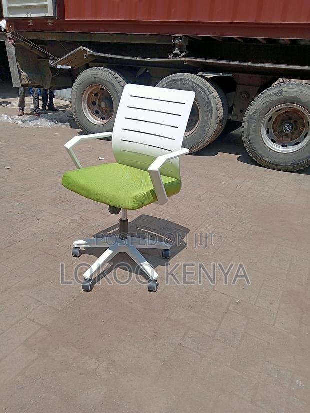 Office Chair; Swivel Mid Back Ergonomic Adjustable Office Chair - thumbnail 4