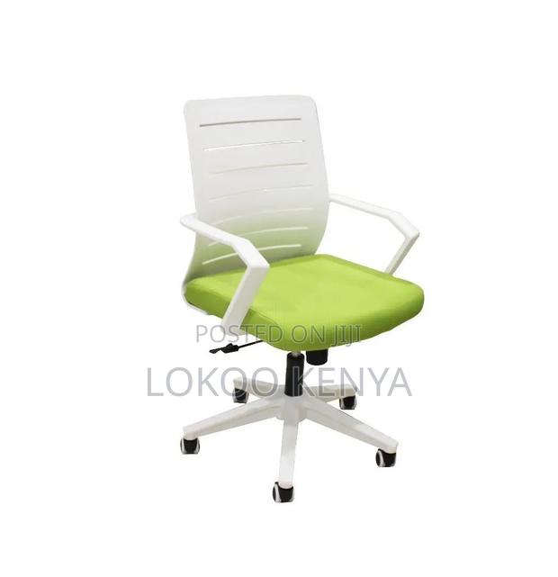 Office Chair; Swivel Mid Back Ergonomic Adjustable Office Chair - thumbnail 8