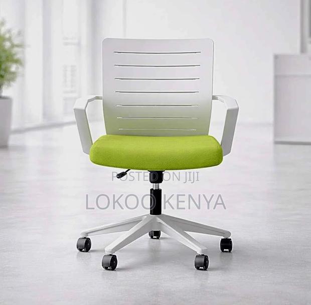 Office Chair; Swivel Mid Back Ergonomic Adjustable Office Chair - thumbnail 11