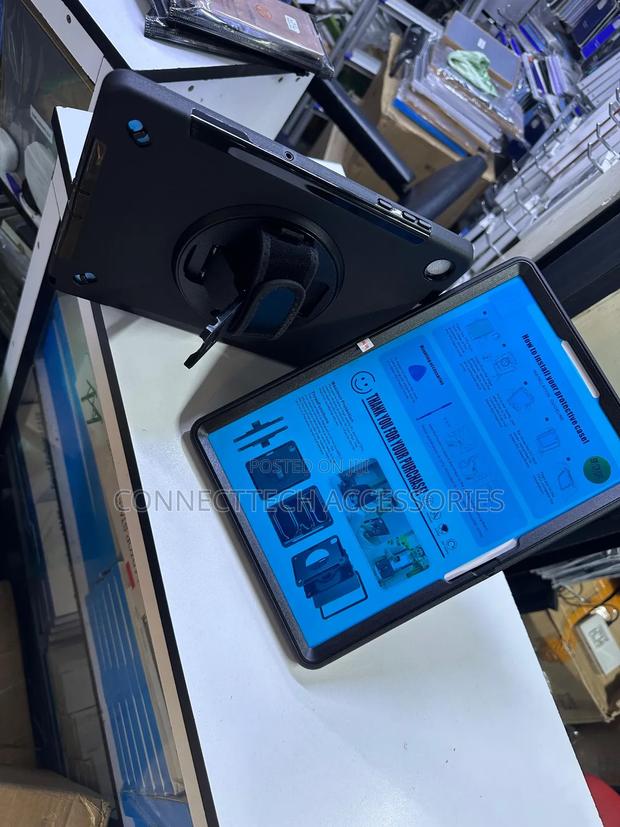 Samsung Tab A11 Plus Back Cover With Hand Strap And Stand