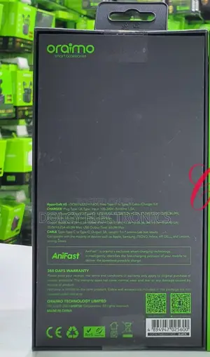 Oraimo Hypergan 65 Ocw-7652u+116cc 65w
