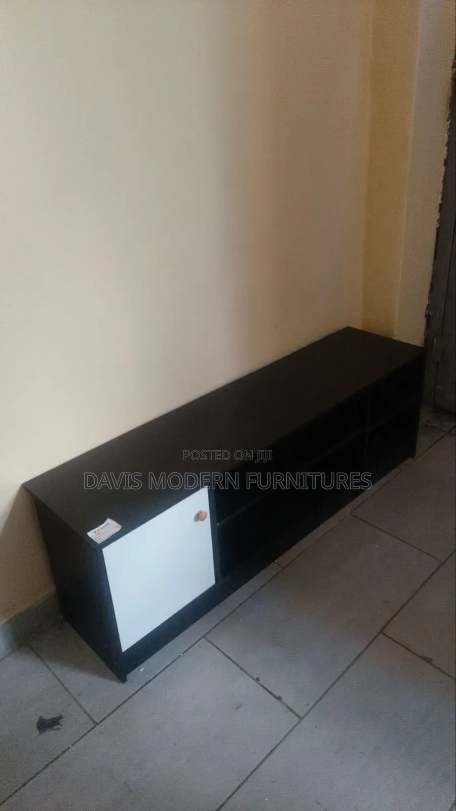 Modern Black White Tv Stand With Storage