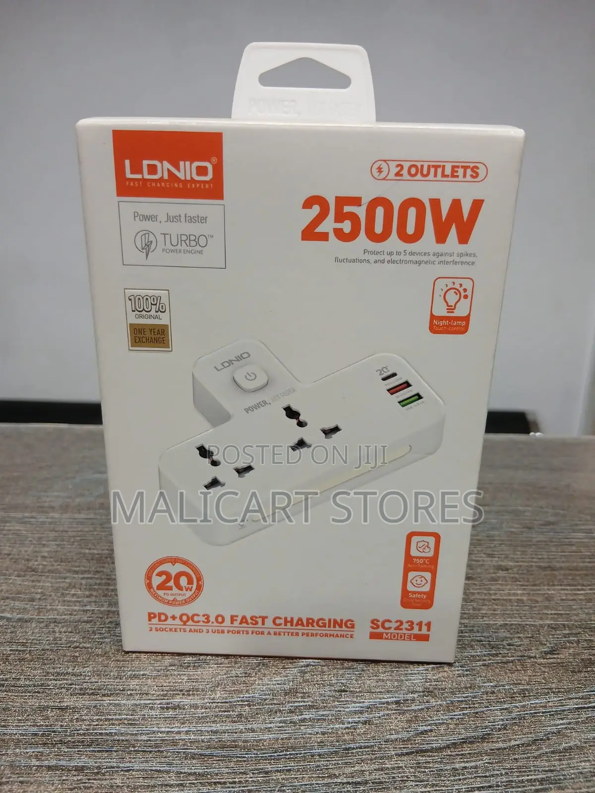 Ldnio Sc2311 2500w 3-Port Usb Charger Extension