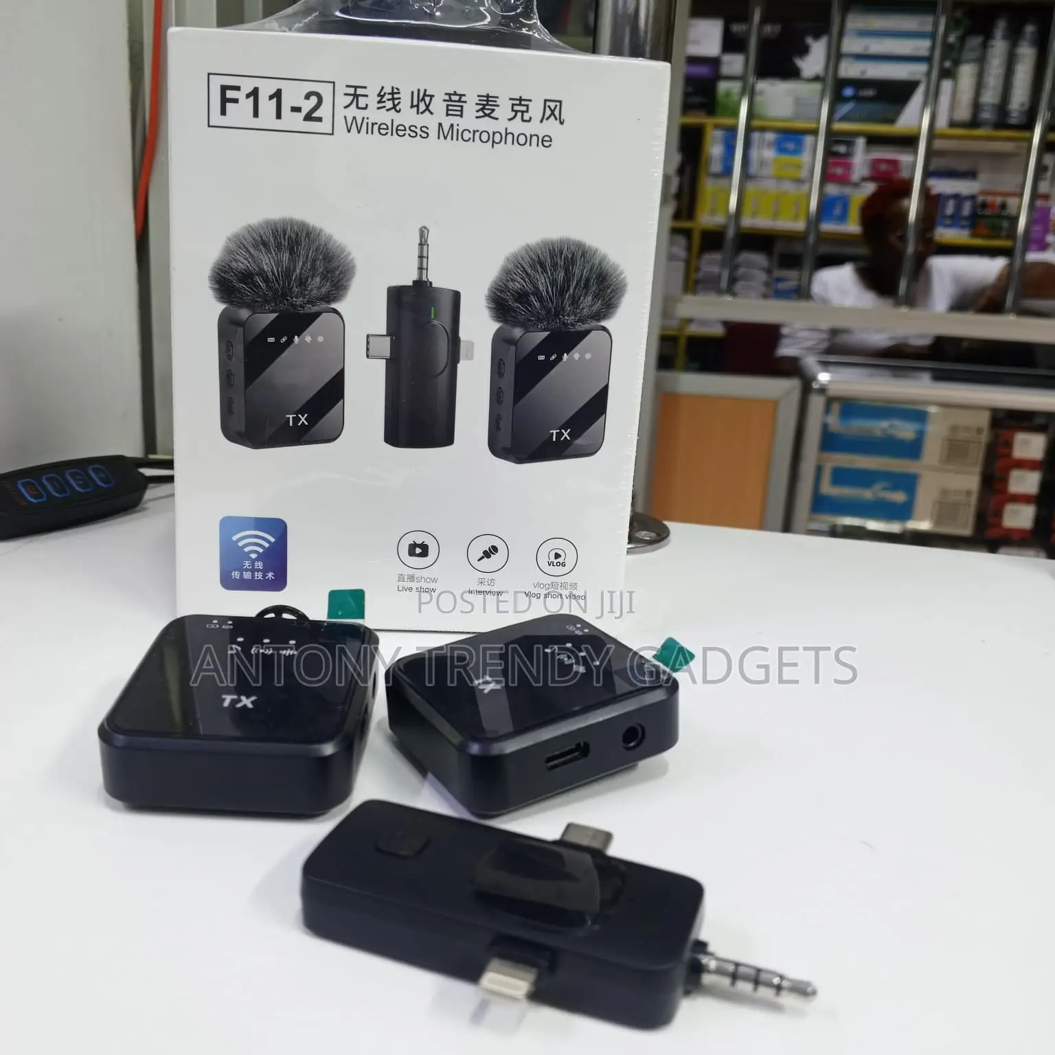 Portable Dual Tx Wireless Microphone For Content Creators