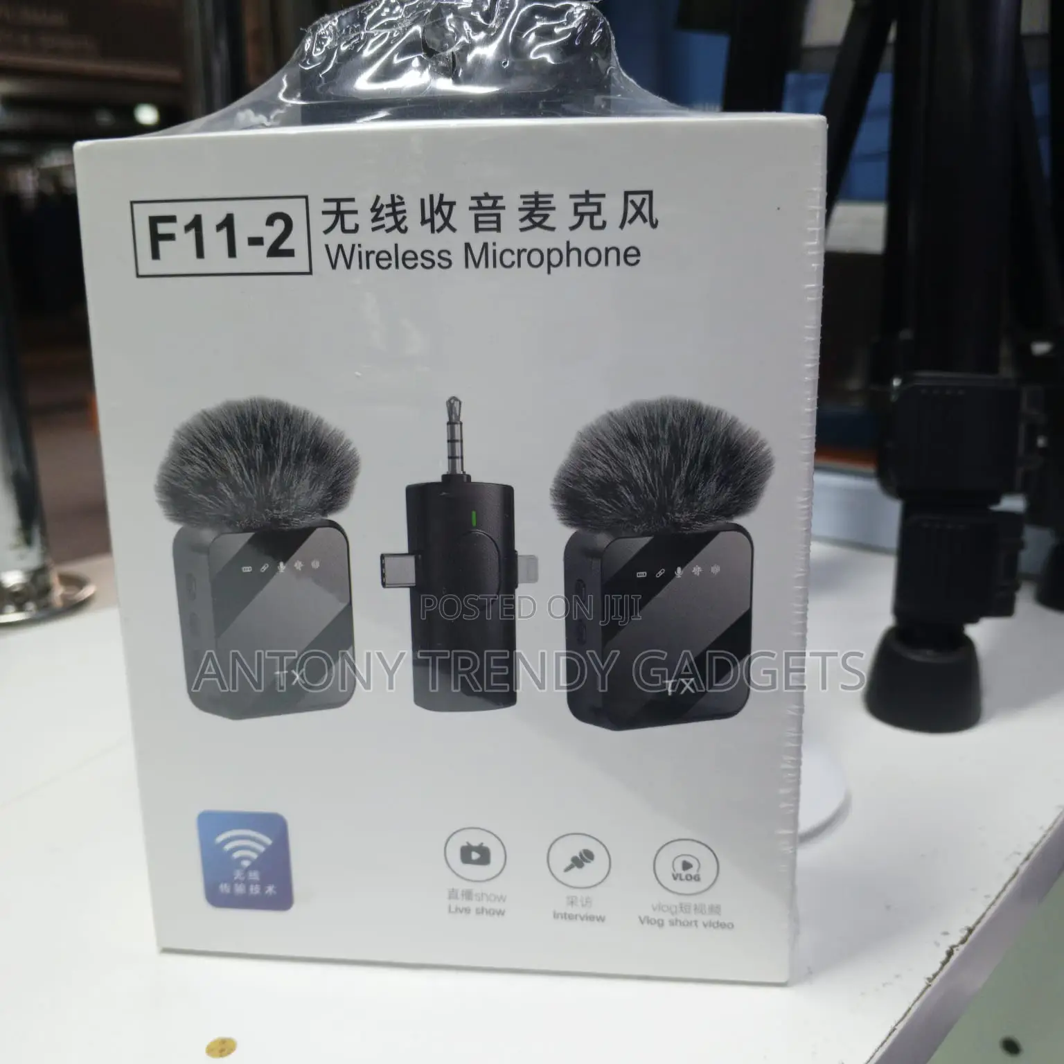 Portable Dual Tx Wireless Microphone For Content Creators