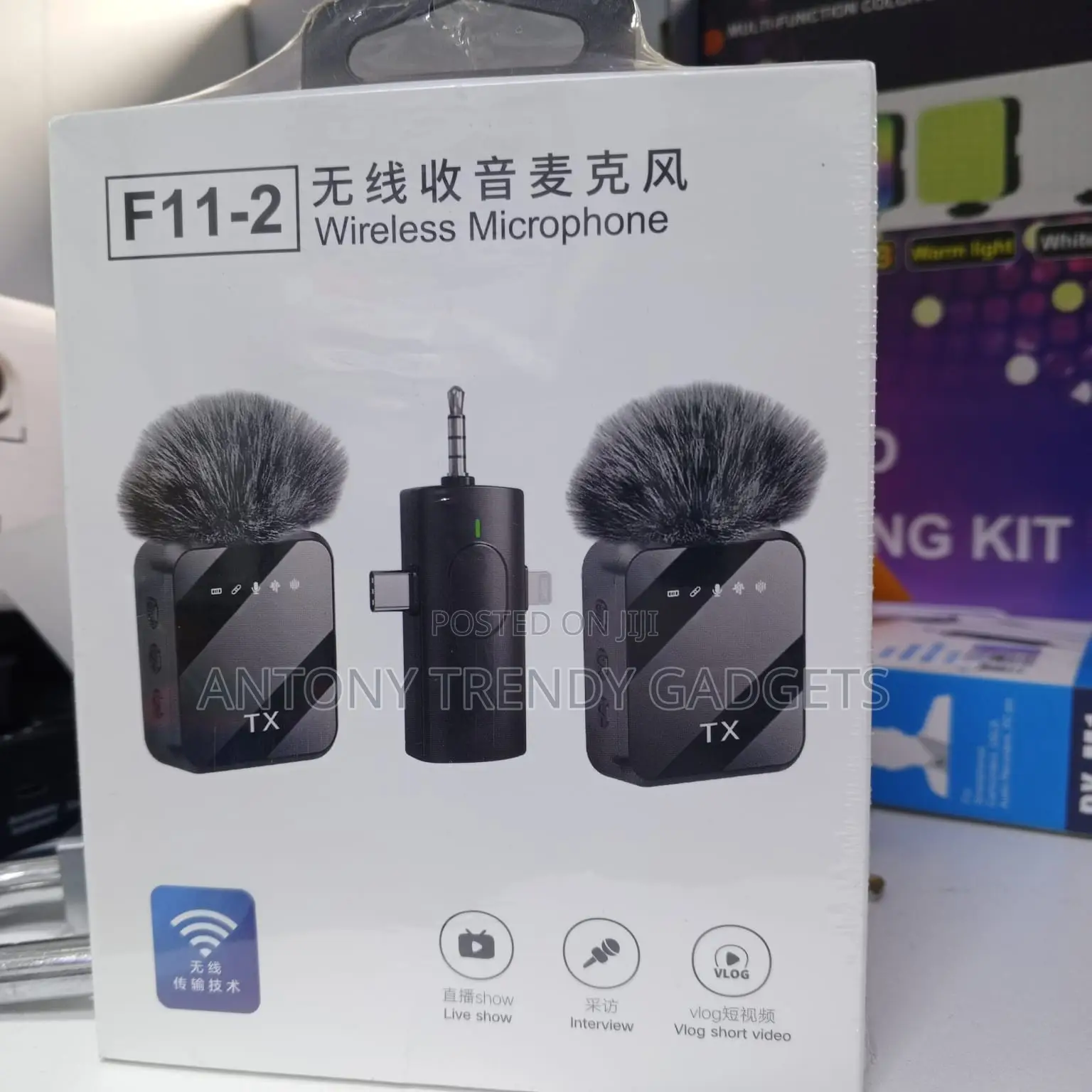 Portable Dual Tx Wireless Microphone For Content Creators