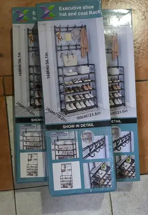 Executive Shoe Hat and Coat Rack