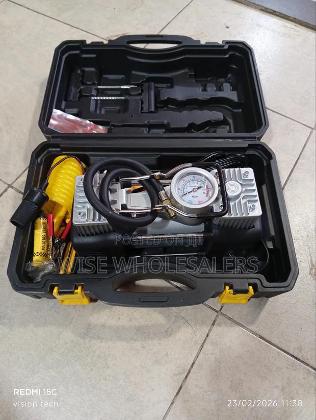 Portable Double-Cylinder Car Air Compressor Kit^