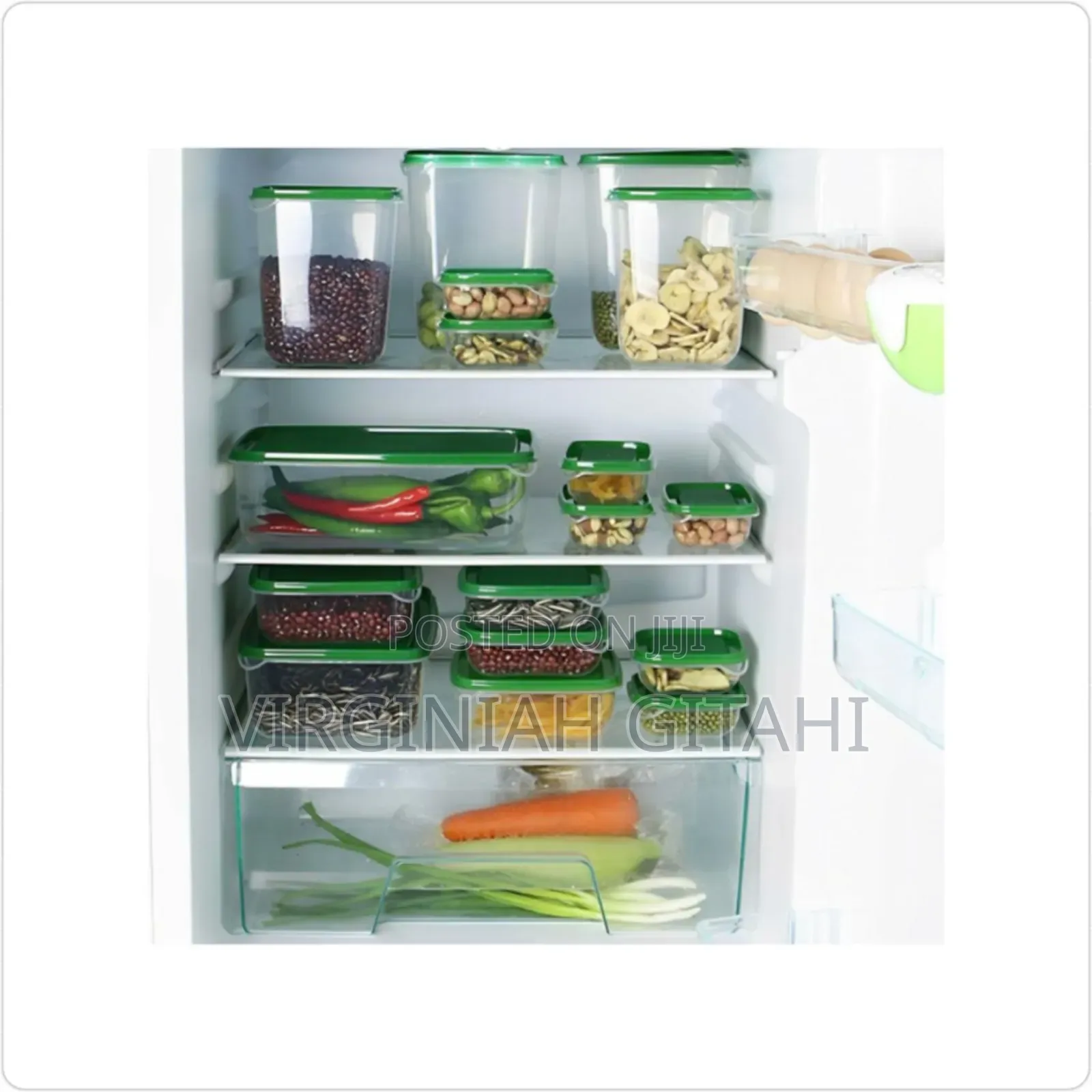 Transparent 17pcs Food Storage Boxes With Lids
