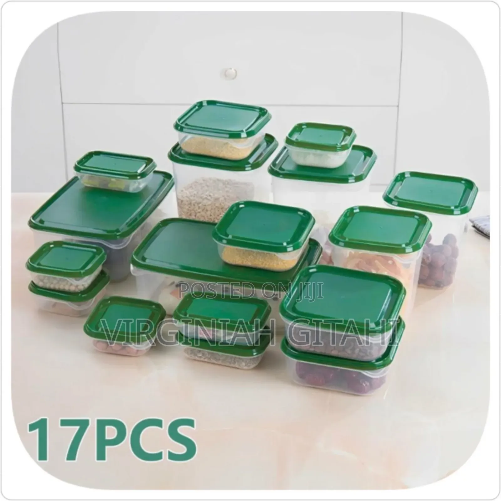 Transparent 17pcs Food Storage Boxes With Lids