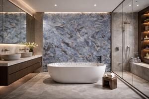 Midnight Glacier Blue Sintered Stone – Premium Wall & Counter Surface - thumbnail 2
