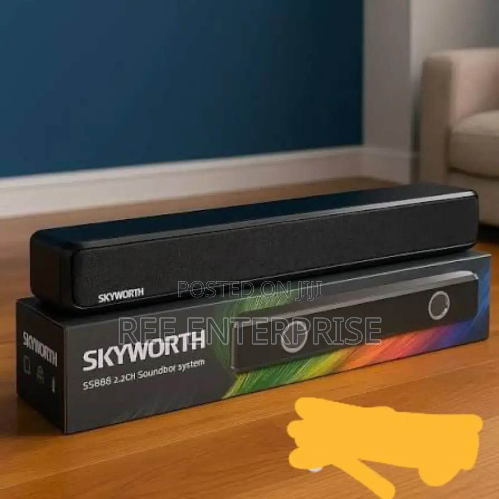 *Skyworth Ss888 2.2ch 300w Wireless Soundbar Built-in 2 Subwoofer