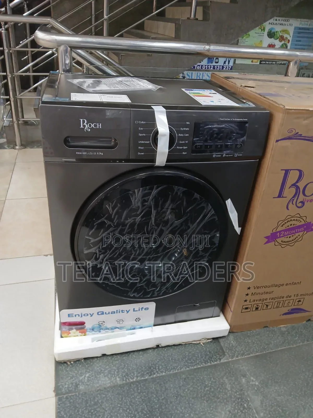 *Roch 10kgs Wash and Spin Front Load Washing Machine