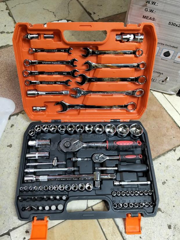 Chrome Vanadium Socket Wrench Set 82 PCS Set All Sizes - main view
