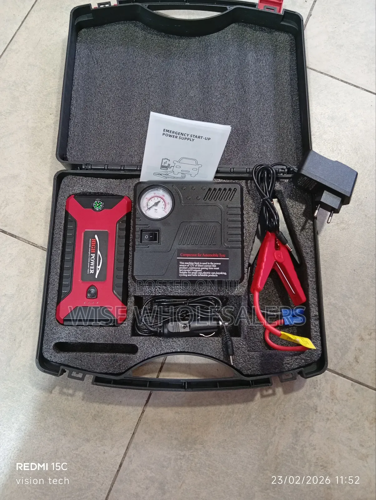 High Power Multi-Function Car Jump Starter Kit