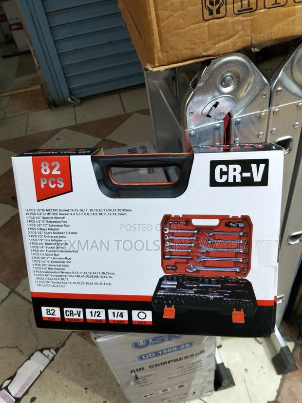 Auto Mechanical Socket Wrench Set 82 Pcs Chrome Vanadium - thumbnail 3