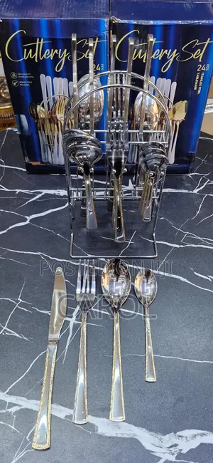 24pcs Gold Silver Cultery Set
Available