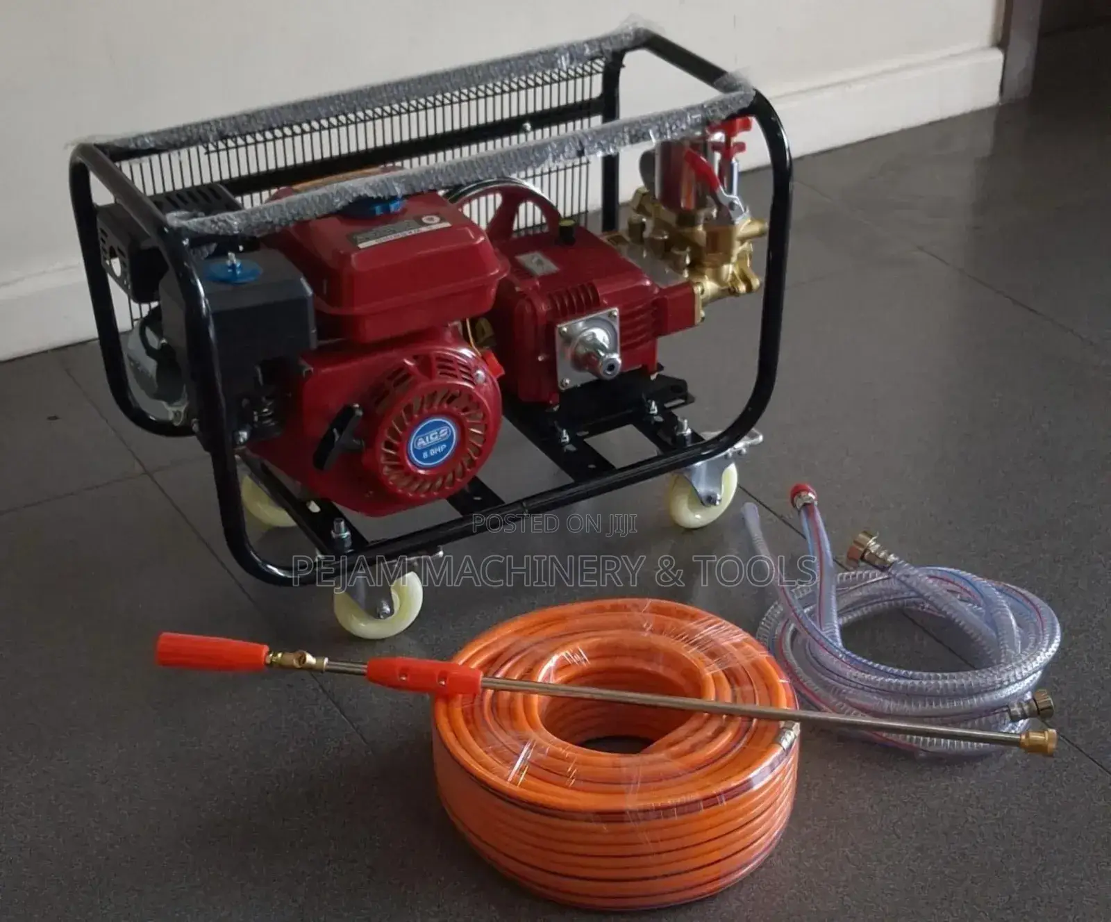 Ac835ps Aico Japan Trolley Sprayer Petrol 8hp Engine With Hose Pipe