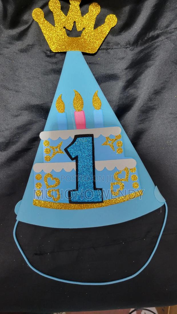 Blue Number Birthday Hats - main view