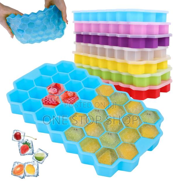 2pcs Easy Release Ice Cube Trays for Freezer - thumbnail 3