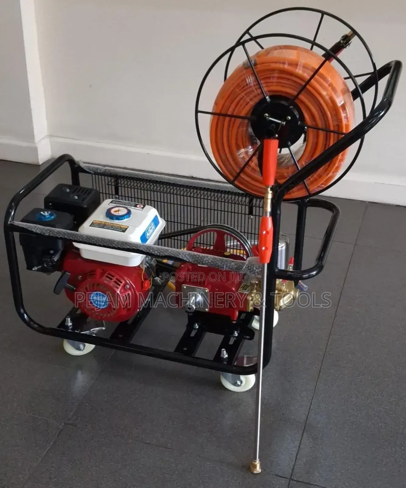 Ac840ps Aico Japan Trolley Sprayer Petrol 8hp Engine With 50mhose Reel