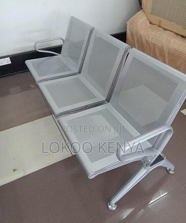 Waiting Bench; 3 Link Non Padded Heavy Duty Reception Waiting Bench - thumbnail 10
