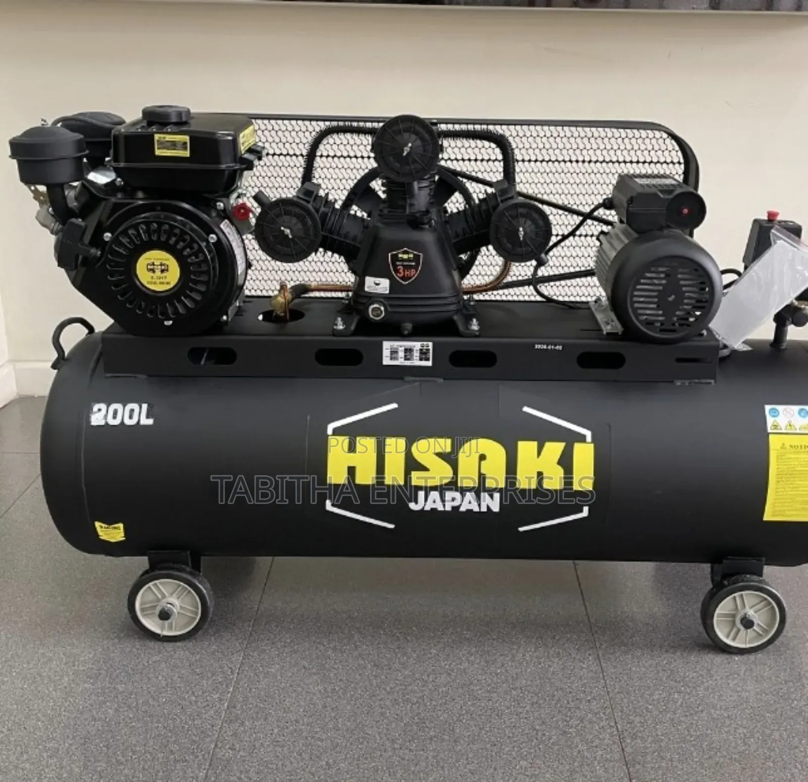 Hisaki Air Compressor 200ltrs 8.5hp