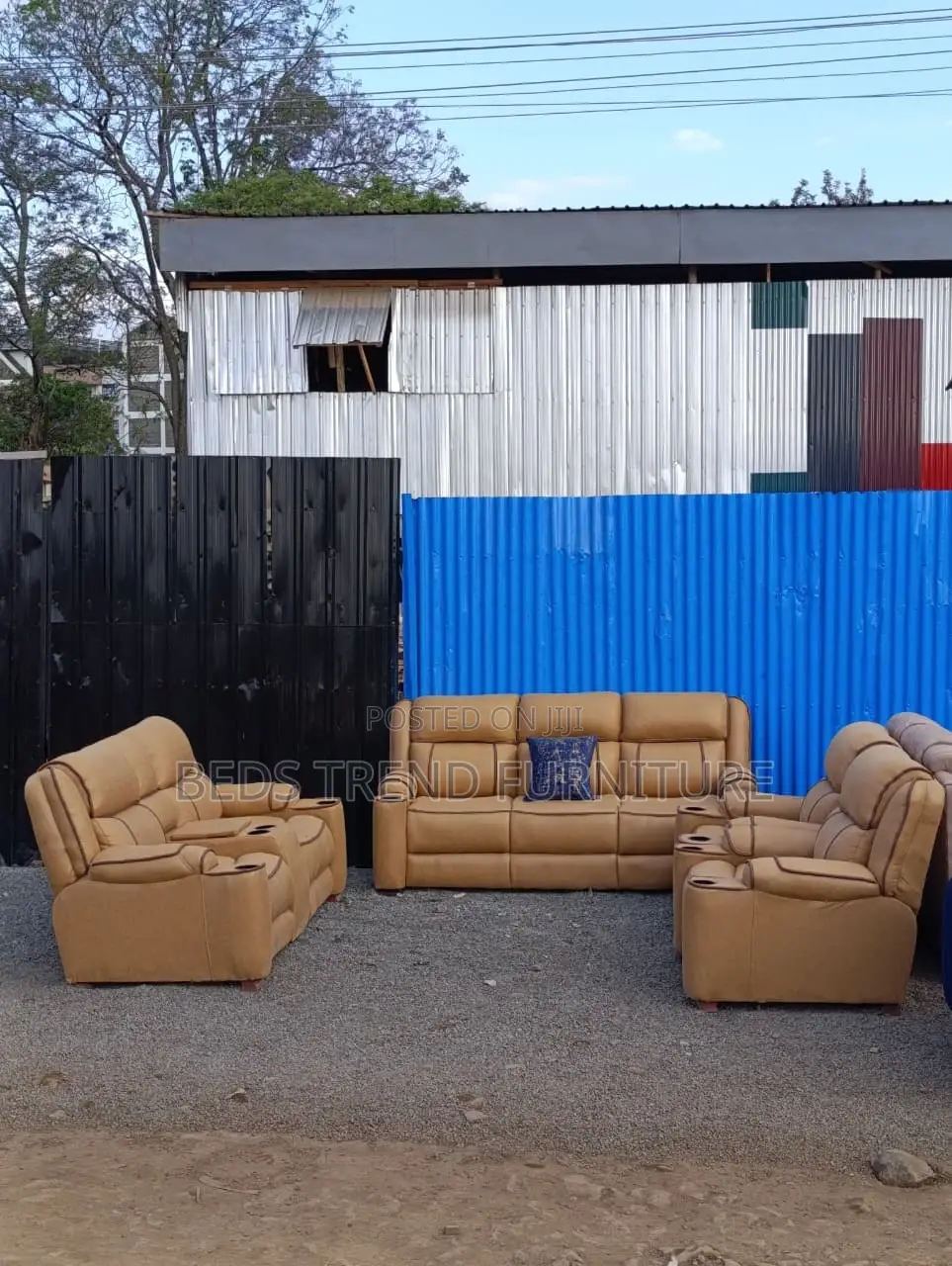 Lounging 7 Seater Semi Recliner Sofa 3,2,1,1