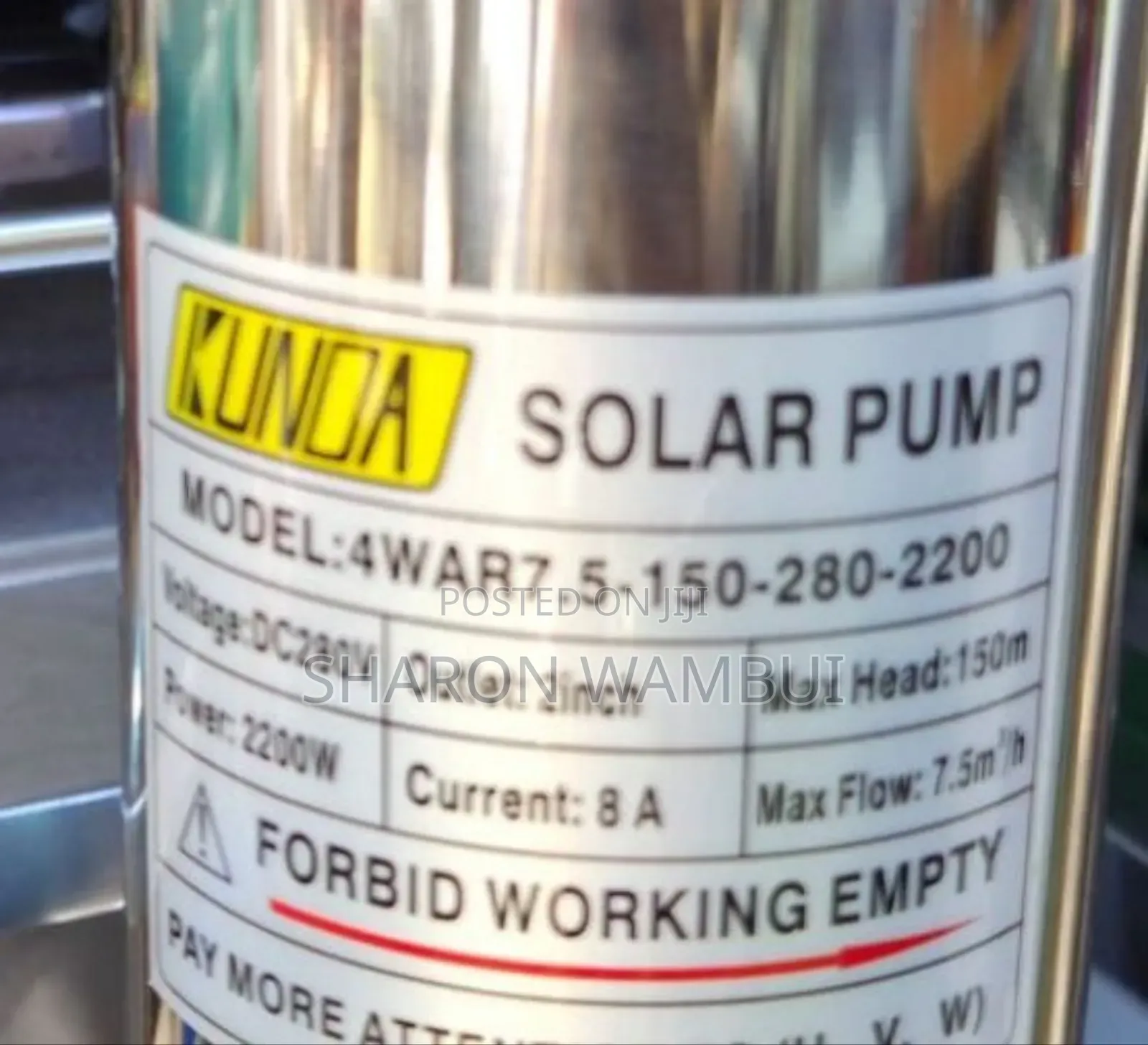 Kunda Solar Pump 2200w,150m Max Head/Kunda 2200w,150m Maximum Head