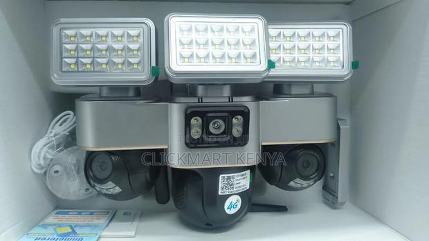Solar Cctv Camera 3-lens 4g Solar Cctv Camera