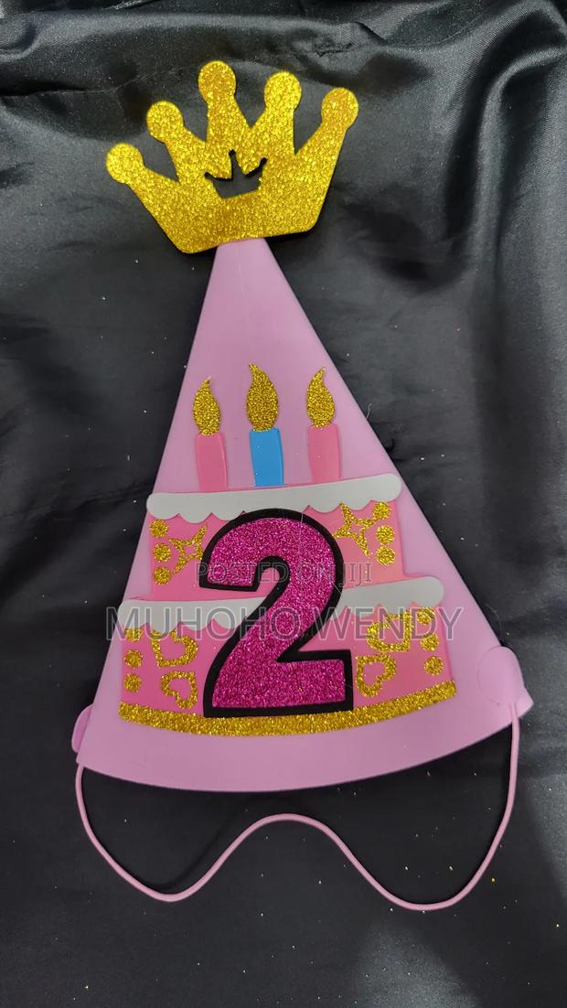 Pink Number Birthday Hats - thumbnail 4