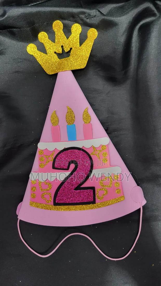 Pink Number Birthday Hats - thumbnail 5