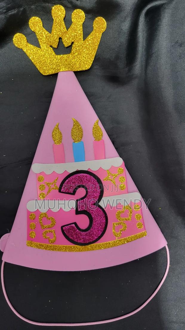 Pink Number Birthday Hats - thumbnail 6