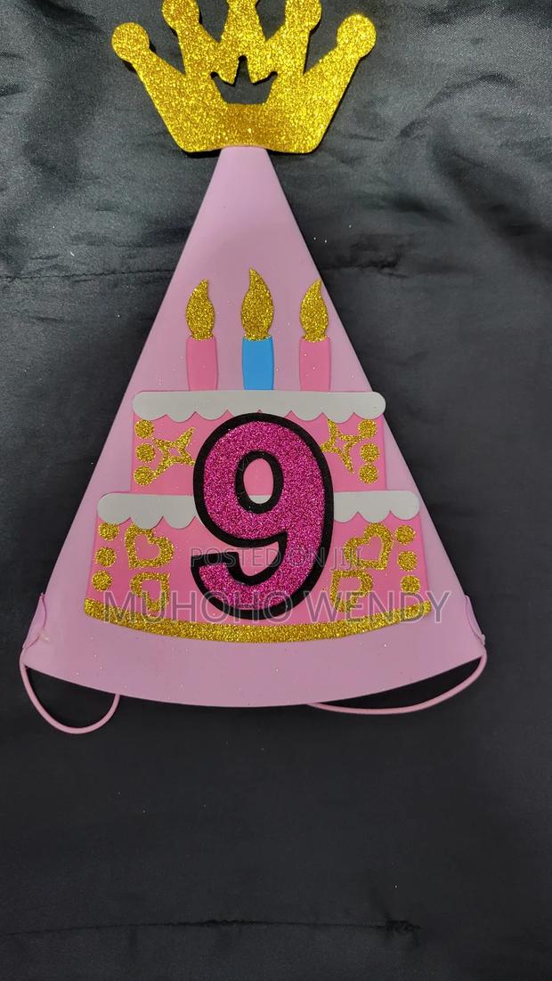 Pink Number Birthday Hats - thumbnail 14