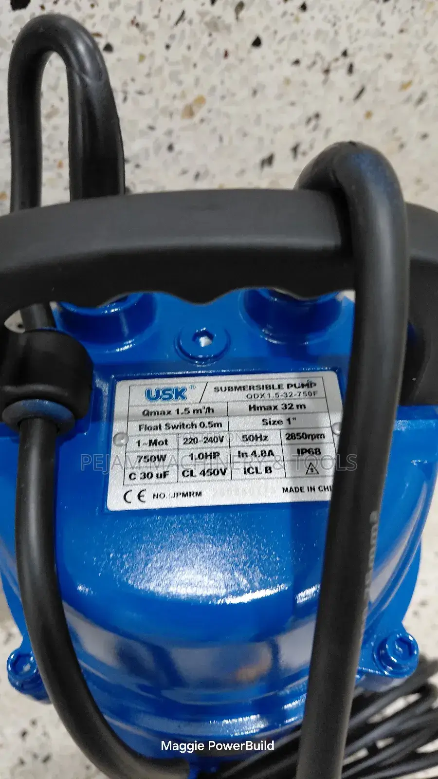 Usk 1hp Electric Submersible Water Pump 32m Head