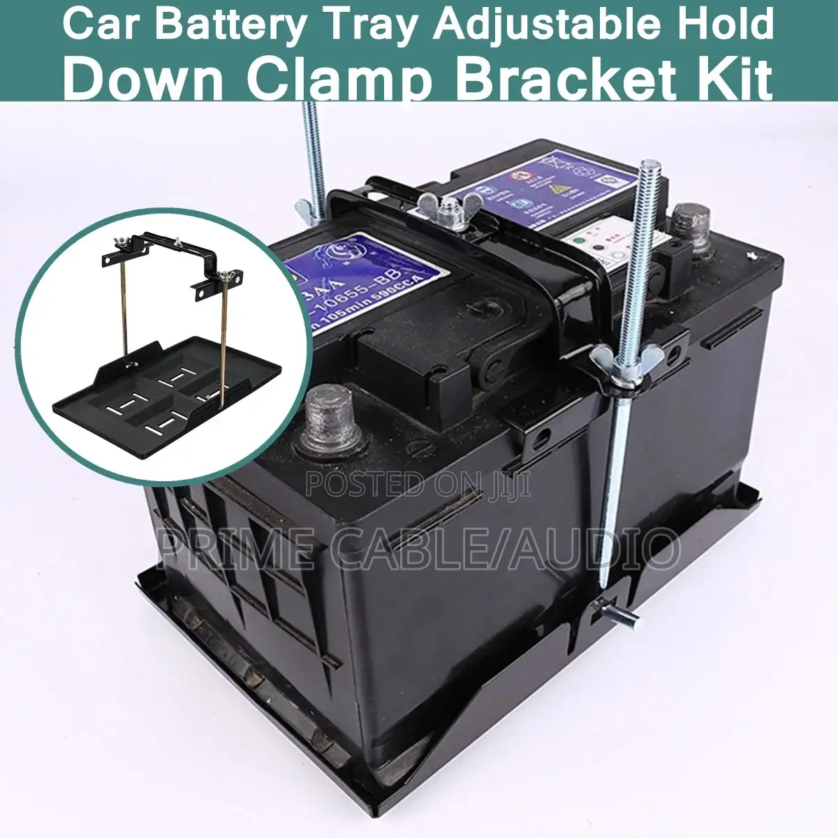 Universal Car Battery Bracket Hold Down Kit Adjustable