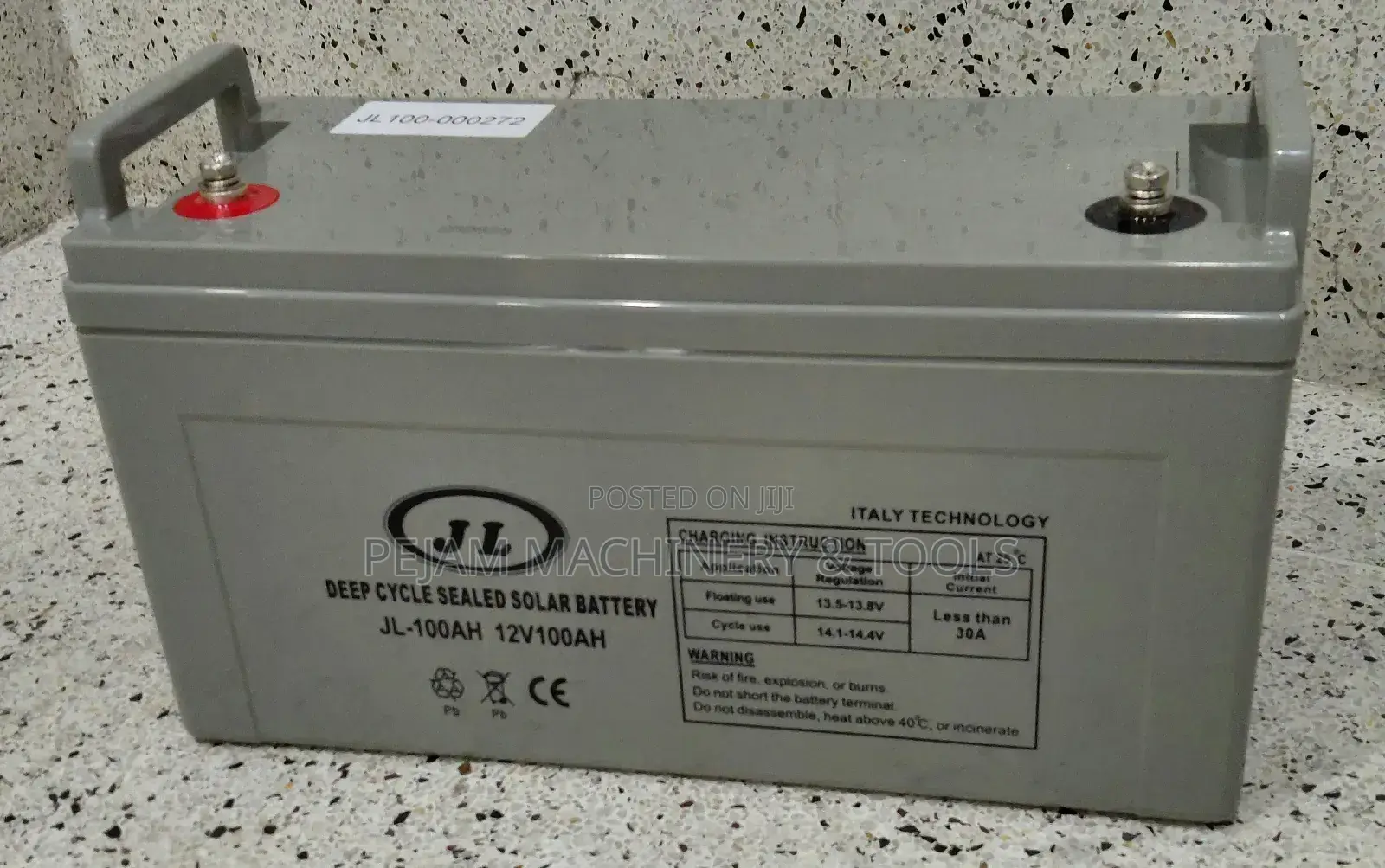Jl 100ah 12v Deep Cycle Sealed Solar Battery,