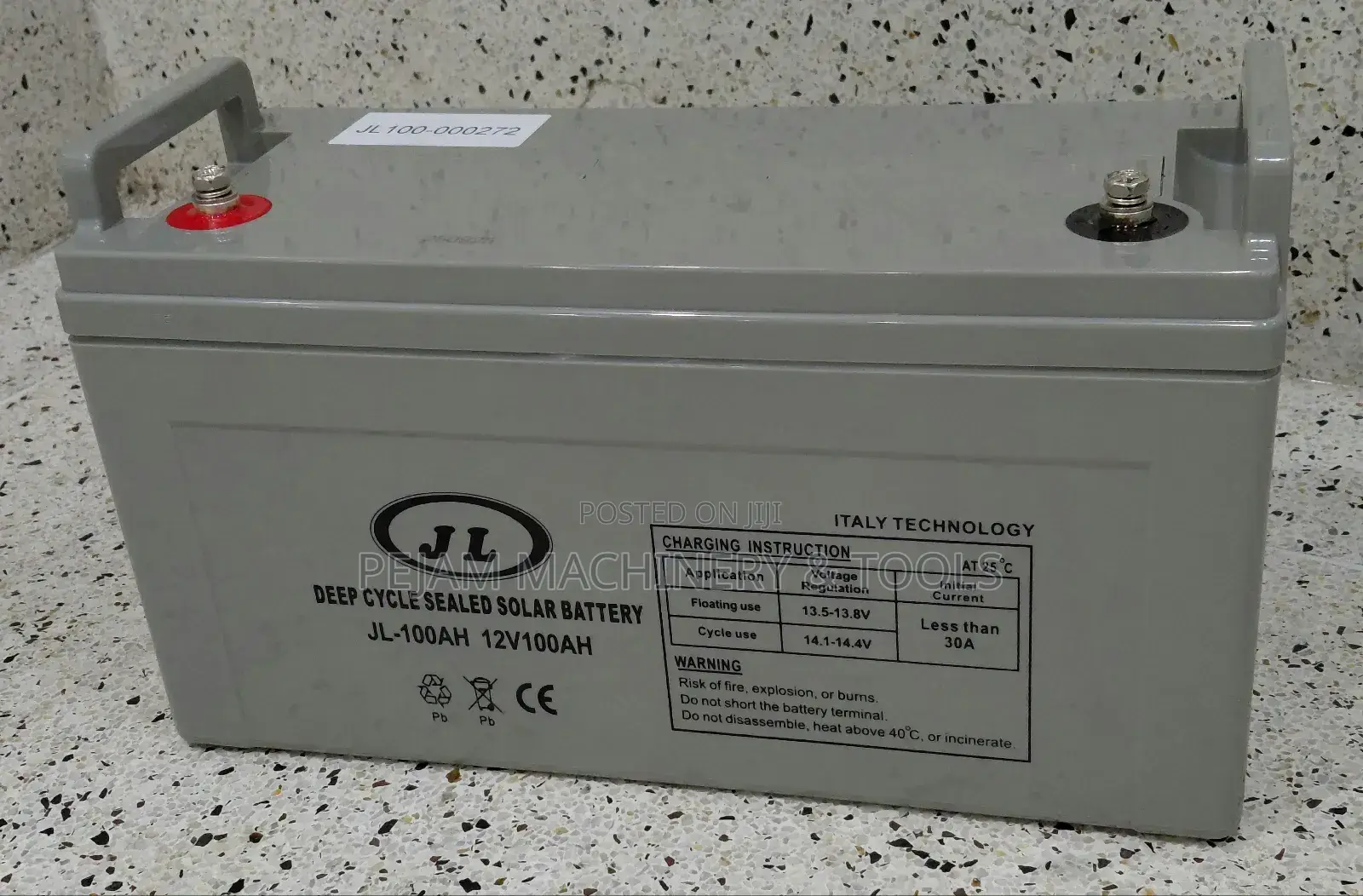 Jl 100ah 12v Deep Cycle Sealed Solar Battery,