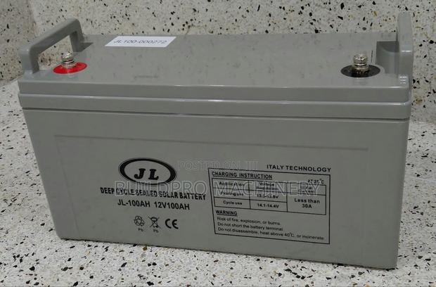 Jl 100ah 12v Deep Cycle Sealed Solar Battery, - thumbnail 3