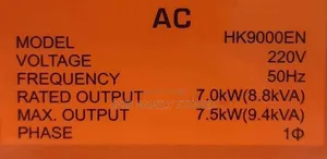 Hk9000en Hisaki Japan Petrol Generator Rated Output 8.8kva