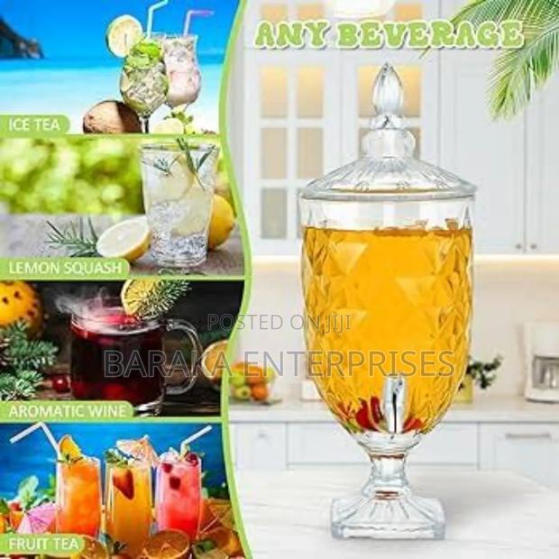 *New Arthick Clear Glass 3l Juice Dispenser - thumbnail 2