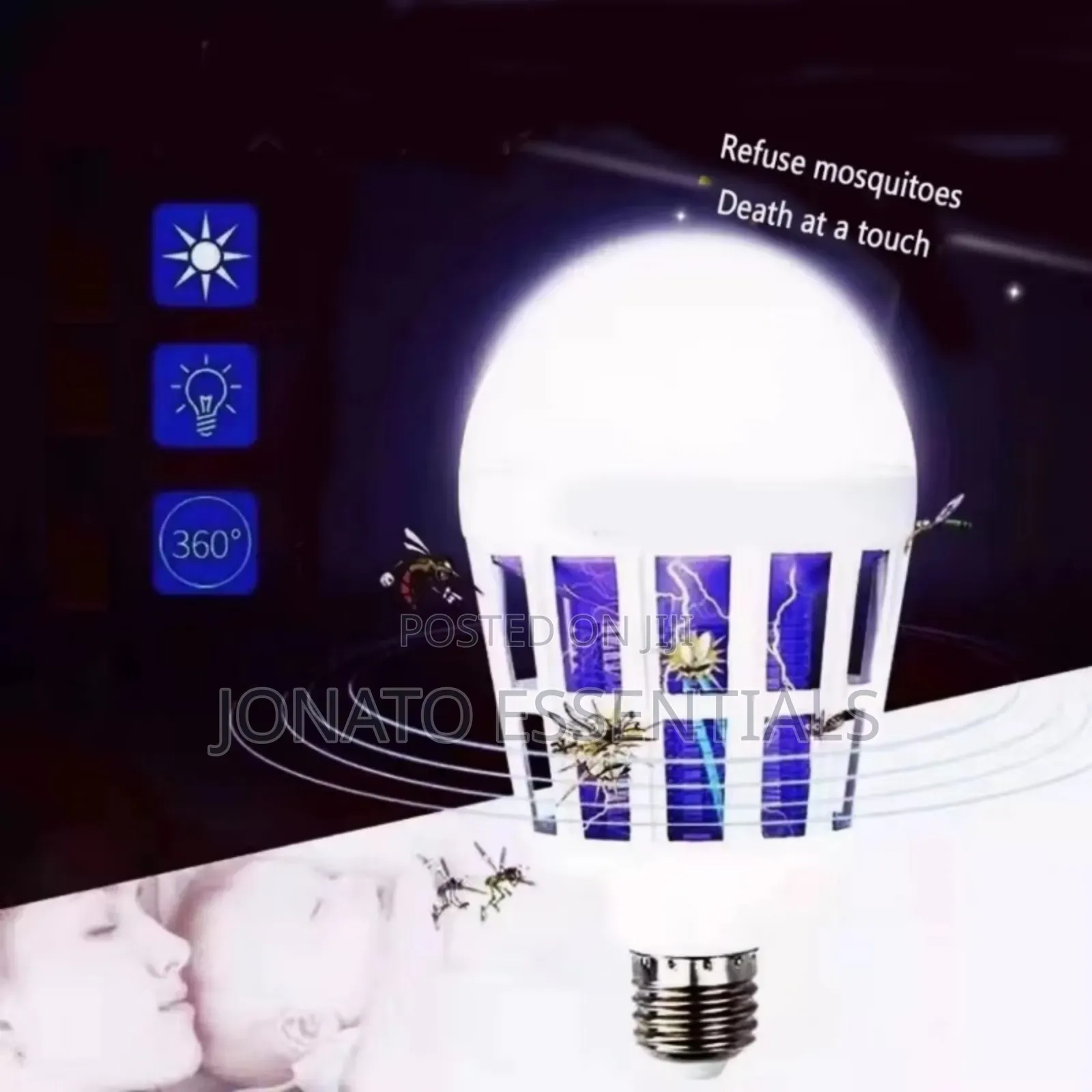 2-in-1 Mosquito Killer Led Bulb E27 - Electric Insect Zapper Kenya