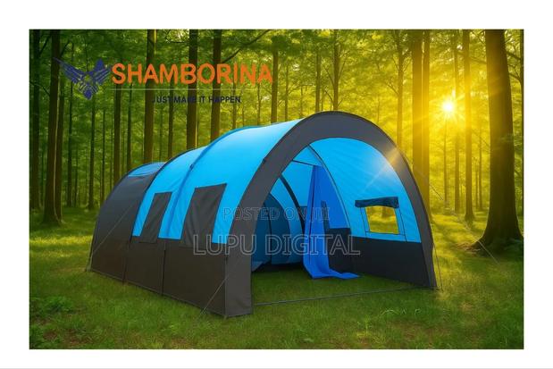 Tunnel Family Tent - 10-13 Persons 3 in 1 Partitioned Tents