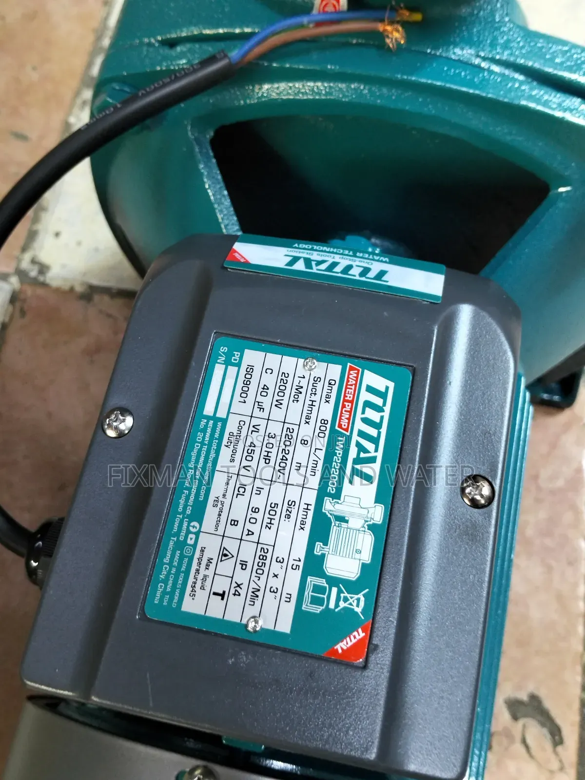 Total High Pressure Booster Pump 3 Hp 800l/Min 15m Head 3"*3" Inches